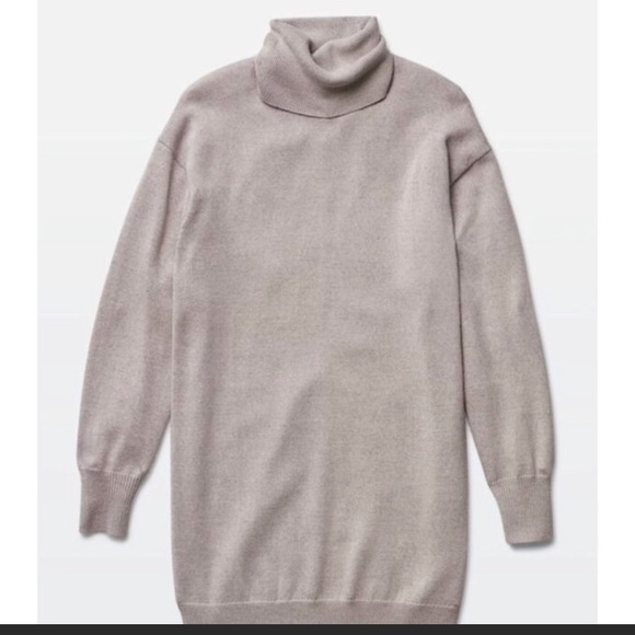 Aritzia Wilfred Oatmeal Turtleneck Sweaterdress - Picture 1 of 6